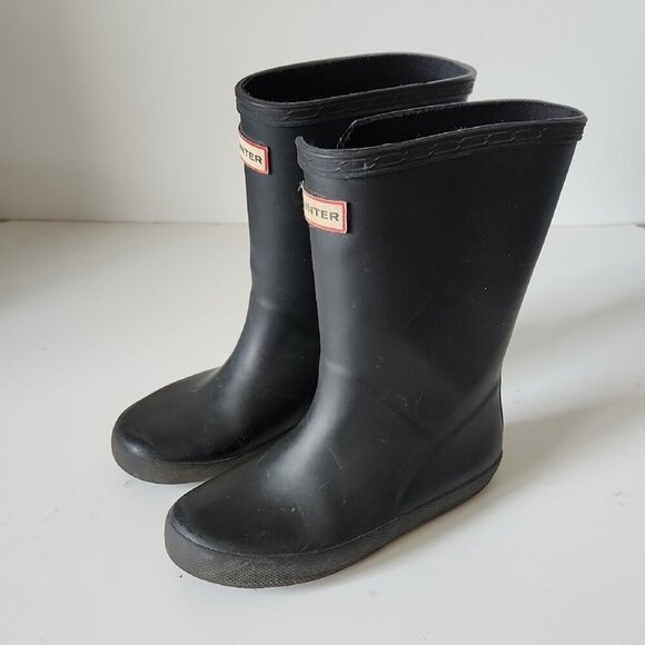 HUNTER | Kids First Classic Rain Boots black Sz 12 - Picture 1 of 5